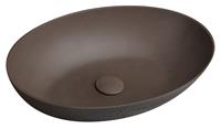 Sapho Formigo betonnen waskom 60x14.5x40.5cm donkerbruin