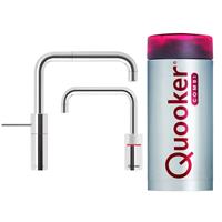 Quooker Nordic Square Twintaps met Combi + Boiler Chroom 