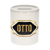 Bellatio Otto naam cadeau spaarpot met gouden embleem - kado verjaardag/ vaderdag/ pensioen/ geslaagd/ bedankt