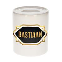 Bellatio Bastiaan naam cadeau spaarpot met gouden embleem - kado verjaardag/ vaderdag/ pensioen/ geslaagd/ bedankt