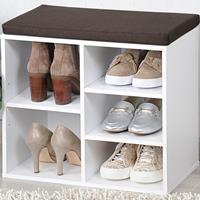 kesper Schuhschrank mit Sitzkissen, Holzschuhschrank, Schuhregal, Kommode für Schuhe