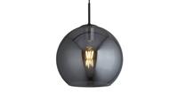 Searchlight Oldham Hanglamp 1 lichts zwart met smoke glas - Scandinavisch - 2 jaar garantie