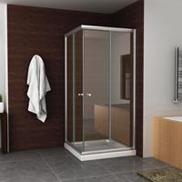 Aqua Splash Douchecabine  Hoekinstap 100x100x190 cm 5 mm Helder Glas Chroom 