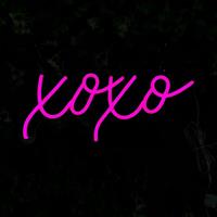 Groenovatie LED Neon Bord Xoxo, Incl. Adapter, 40x17cm, Roze