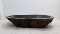 BadkamerExclusief Wasbak natuursteen kiezel RXXL0301, 71*42*15 cm