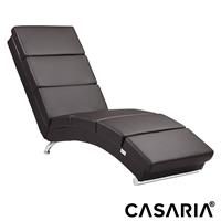 Relaxliege Liegesessel London Wohnzimmer Ergonomisch 186x55cm Modern Relaxsessel Liegestuhl Kunstleder dunkelbraun - Casaria