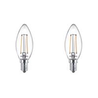 Philips LED Kerze E14 2er Set 2W (25W) 2700K 250lm Vintage