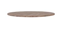 Woood Tablo Tafelblad Rond - Eiken - Grijze Olie - 2,4x120x120