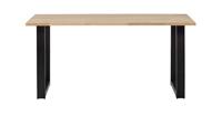 Tablo Tafel met U-Poot - Eiken/Metaal - 75x160x90