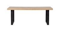 Woood Tablo Tafel met U-Poot - Mango/Metaal - 75x180x90