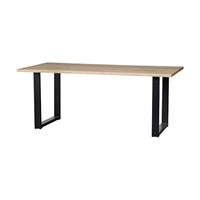 Woood Tablo Boomstam Tafel Incl. U-poot - Eiken/Metaal - 75x180x90