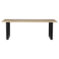 Woood Tablo Boomstam Tafel Incl. U-poot - Eiken/Metaal - 75x220x90