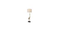 Clayre & Eef Tafellamp Giraf Ø 30*85 cm E27 Goudkleurig Kunststof Bureaulamp Nachtlampje