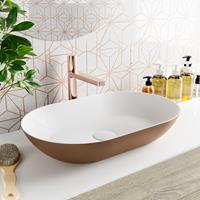 Mondiaz Onni Solid Surface waskom 55x35cm rust / talc