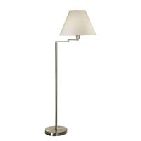 AUSTROLUX BY KOLARZ Vloerlamp Hilton, witte stoffen kap, nikkel