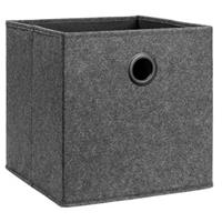 Leen Bakker Opbergbox Lille - antraciet - 31x31x31 cm
