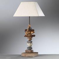 EULUNA Tafellamp Seregon met steendecoratie, hoogte 63 cm