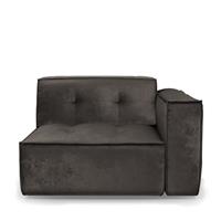 Rivièra Maison Modulaire Bank 'Brandon' Corner Arm Rechts, Velvet, kleur Grimaldi Grey