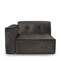 Rivièra Maison Modulaire Bank 'Brandon' Corner Arm Links, Velvet, kleur Grimaldi Grey