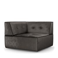 Rivièra Maison Modulaire Bank 'Brandon' Corner, Velvet, kleur Grimaldi Grey