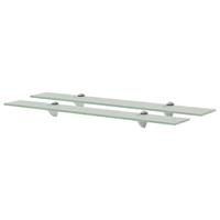 vidaXL Schappen zwevend 2 st 70x20 cm 8 mm glas