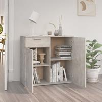 vidaXL Sideboard Betongrau 80x36x75 cm Spanplatte 