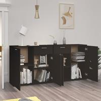vidaXL Dressoir 160x36x75 cm spaanplaat zwart