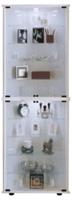 VCM Eckvitrine Standvitrine Sammelvitrine Glasvitrine Wand Vitrine Regal Schrank Hängevitrine Vecko Maxi weiß