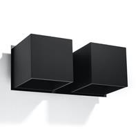 EULUNA Wandlamp Ara 2 up/down van aluminium 2-lamps zwart