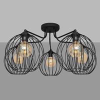 EULUNA Deckenlampe Cumera mit Käfigschirmen, fünfflammig