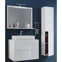 Hioshop LendasL badkamer 60 cm, spiegel, wit.