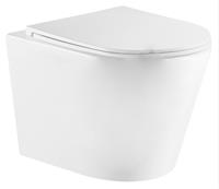 QeramiQ Dely Wandclosetpack - 36.3x51.7cm - diepspoel - rimless - slim zitting - glans wit E13 glossy white