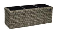 GoodVibes Plantenbak van Polyrattan 76x26x29,5cm - Natuurlijk