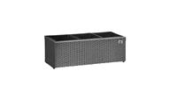 GoodVibes Plantenbak van Polyrattan 76x26x29,5cm - Grijs