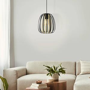 EGLO Pendelleuchte Encinitos in Schwarz und Gold E27