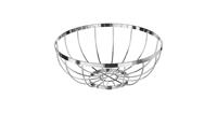 Decopatent Design Fruitschaal Rond - Schaal voor fruit - Ronde Design Fruitmand - Metaal - Afm: 31 x 31 x 12.5 Cm - Zilver