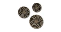 HSM Collection Wanddecoratie manden set Bali - Set van 3 - Naturel/zwart - Zeegras