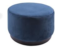 Leitmotiv Pouf large poef (Kleur: jeansblauw)