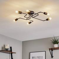 EULUNA Deckenlampe Tube sechsflammig schwarz