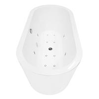 Boss & Wessing Whirlpool BWS Vrijstaand Ligbad Inclusief Waste Chroom 170x80x59 cm Wit 
