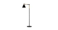 QUVIO Vloerlamp ronde lampenkap zwart - QUV5038L-BLACK