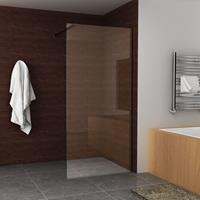 Boss & Wessing BWS Inloopdouche Met Zwart Muurprofiel 120x200 cm Safety Glass En Nano Glas 10 mm 