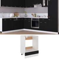 vidaXL Ovenkast 60x46x81,5 cm spaanplaat zwart