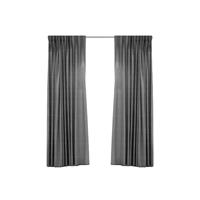 Geweven Verduisterend Gordijn - Larson -Dark Grey- Ringen - 150x250 Cm