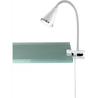 Led Klemlamp - Trion Arora - 3w - Warm Wit 3000k - Glans Wit - Kunststof