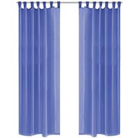 Vidaxl Gordijnen Voile 140x245 Cm Koningsblauw 2 St