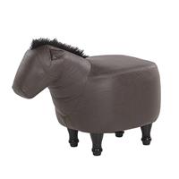 Beliani Horse Hocker Kunstleer 32 X 64 C