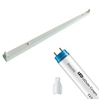 BES LED Led Tl Armatuur Met T8 Buis - Aigi Dybolo - 120cm Enkel - Philips - Corepro Ledtube Em 840 - 14.5w - Natuurlijk Wit