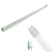 Led Tl Armatuur Met T8 Buis Incl. Starter - Aigi Dybolo - 150cm Enkel - 22w - Natuurlijk Wit 4200k - Beschermingsgraad