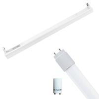 Led Tl Armatuur Met T8 Buis Incl. Starter - Aigi Dybolo - 60cm Enkel - 8w - Helder/koud Wit 6400k - Beschermingsgraad